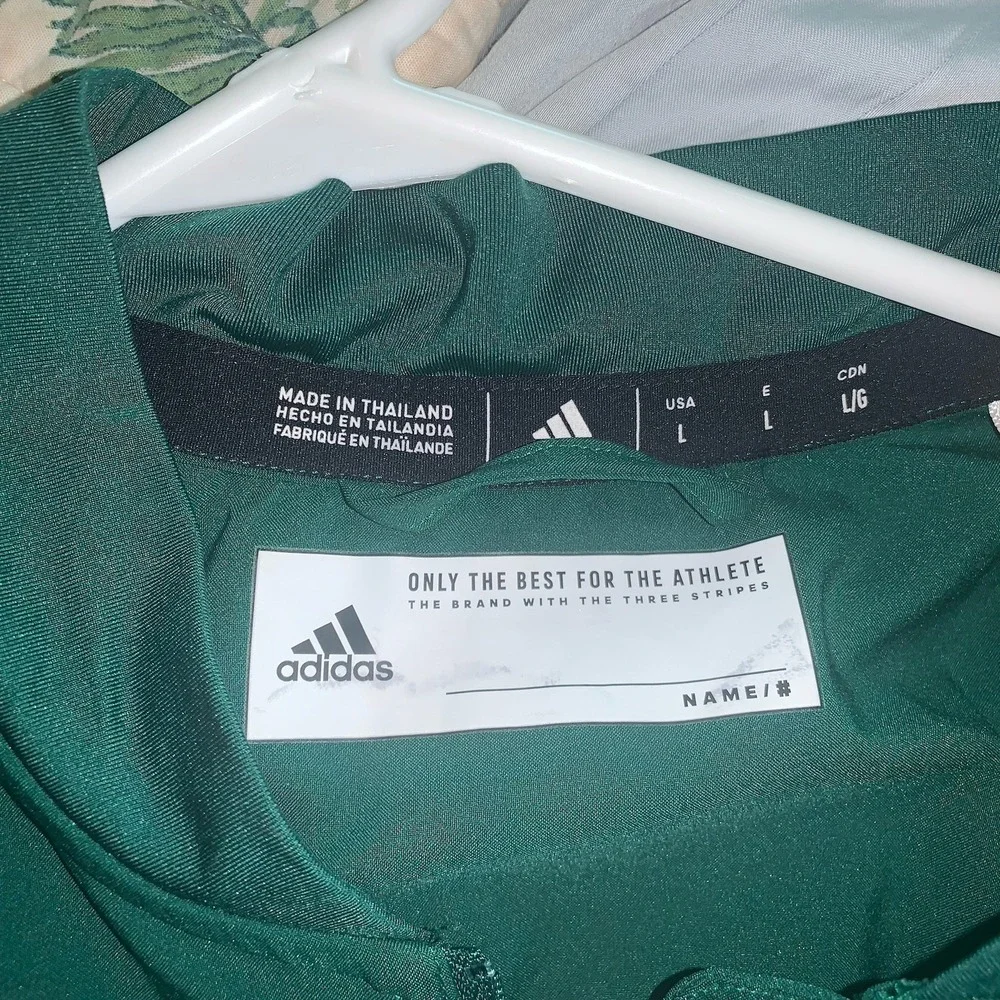 Adidas Miami Windbreaker Jacket Mens‎ L Green  1/4 Zip Pullover Aeroready Nice